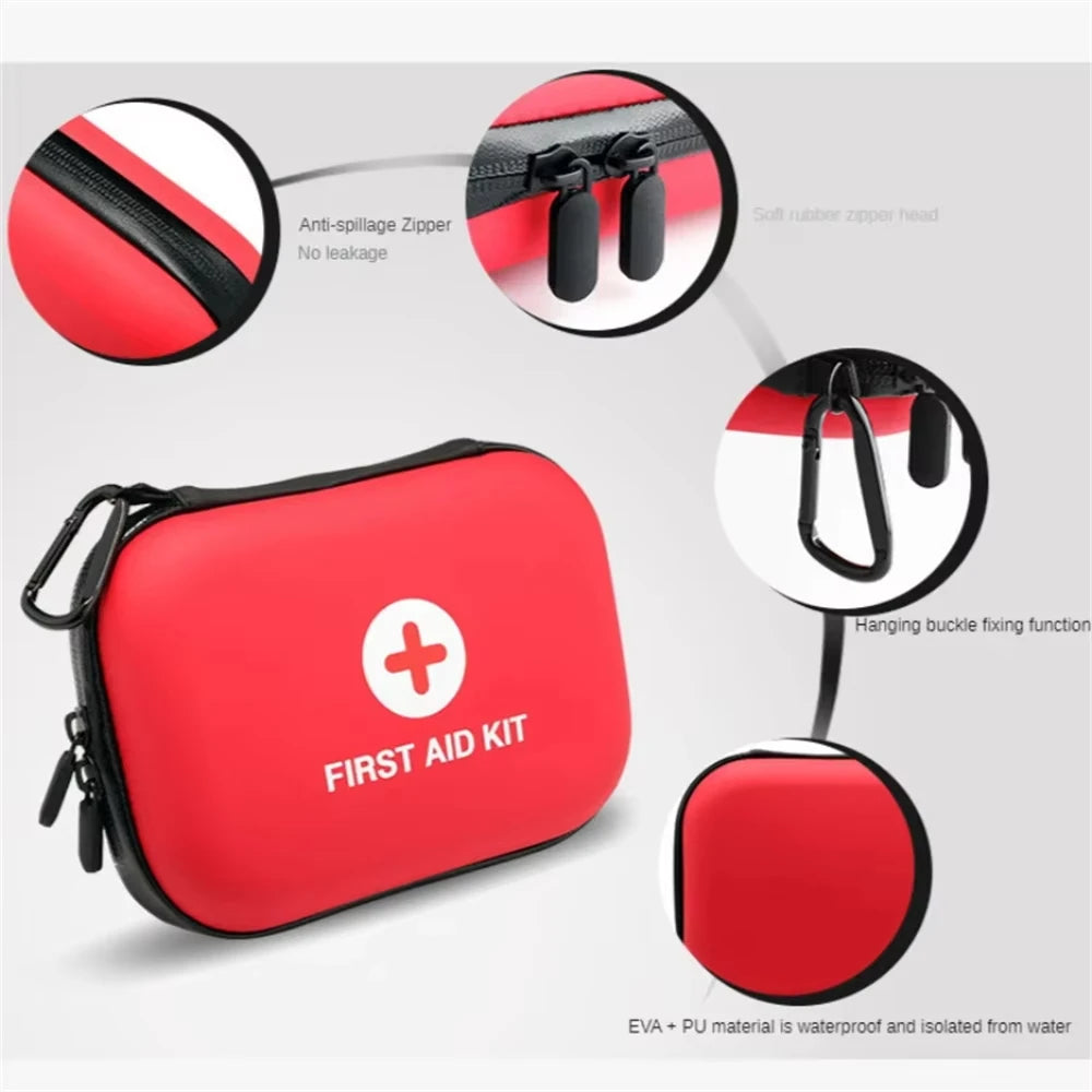 Empty Portable Emergency Medical First Aid Bag Storage Box for Household Outdoor Travel Camping Equipment Medicine Survival Kit