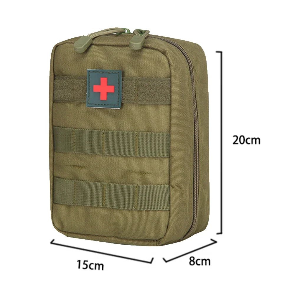 First Aid Kit Camping Tactical Medical EDC Pouch Emergency Survival Kit Outdoor Hunting Medical Bag 1000D Nylon Bag Waist Pack