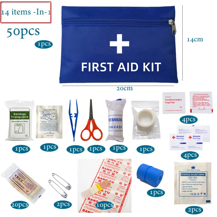 50pcs Set Portable First Aid Kit