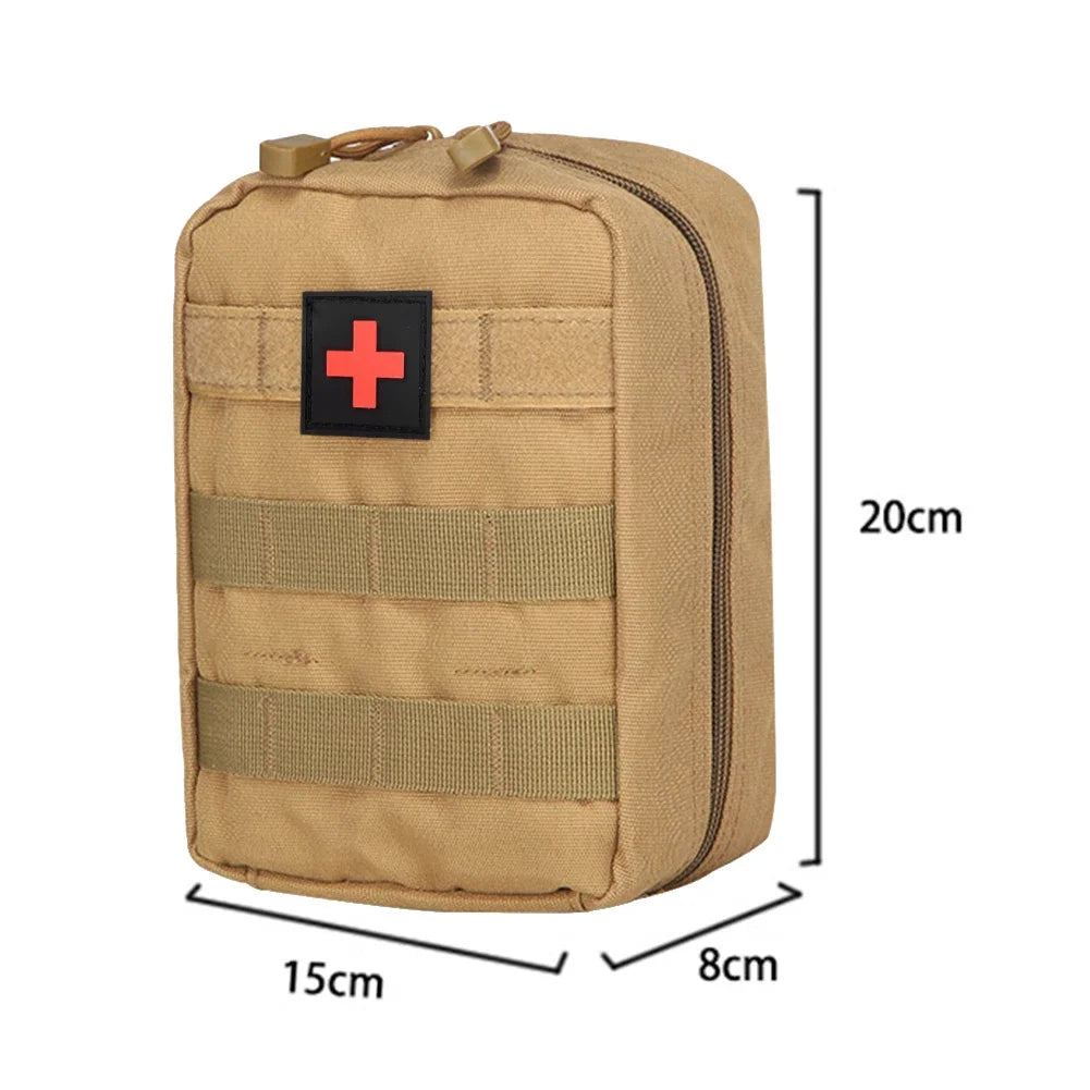 First Aid Kit Camping Tactical Medical EDC Pouch Emergency Survival Kit Outdoor Hunting Medical Bag 1000D Nylon Bag Waist Pack