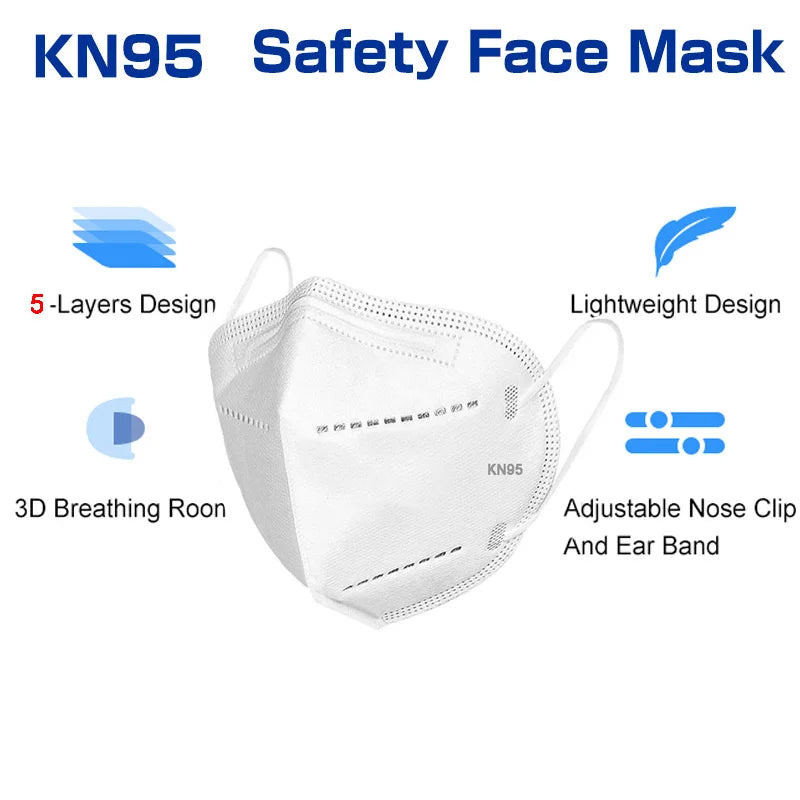 10-100 Pcs Kn95 Face masque