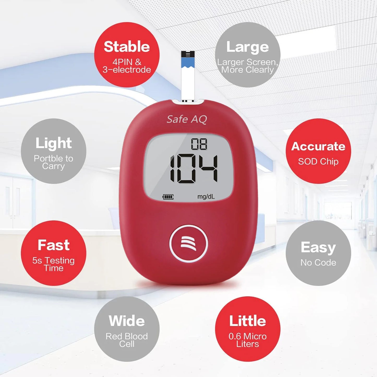 Safe AQ Blood Glucose Meter